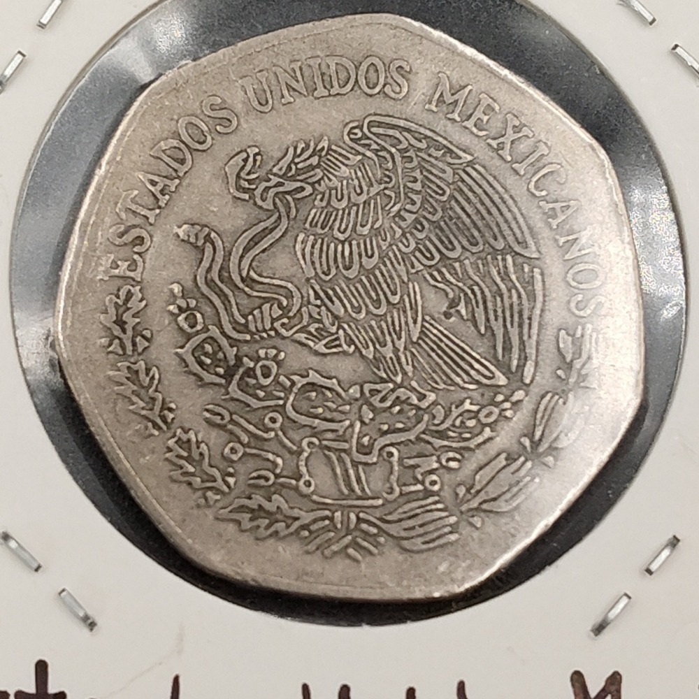 10-Diez Peso Mexico 1976 Coin Seven-sided Silver Estados Unidos Mex BR1.1GA-4037 - Picture 6 of 15